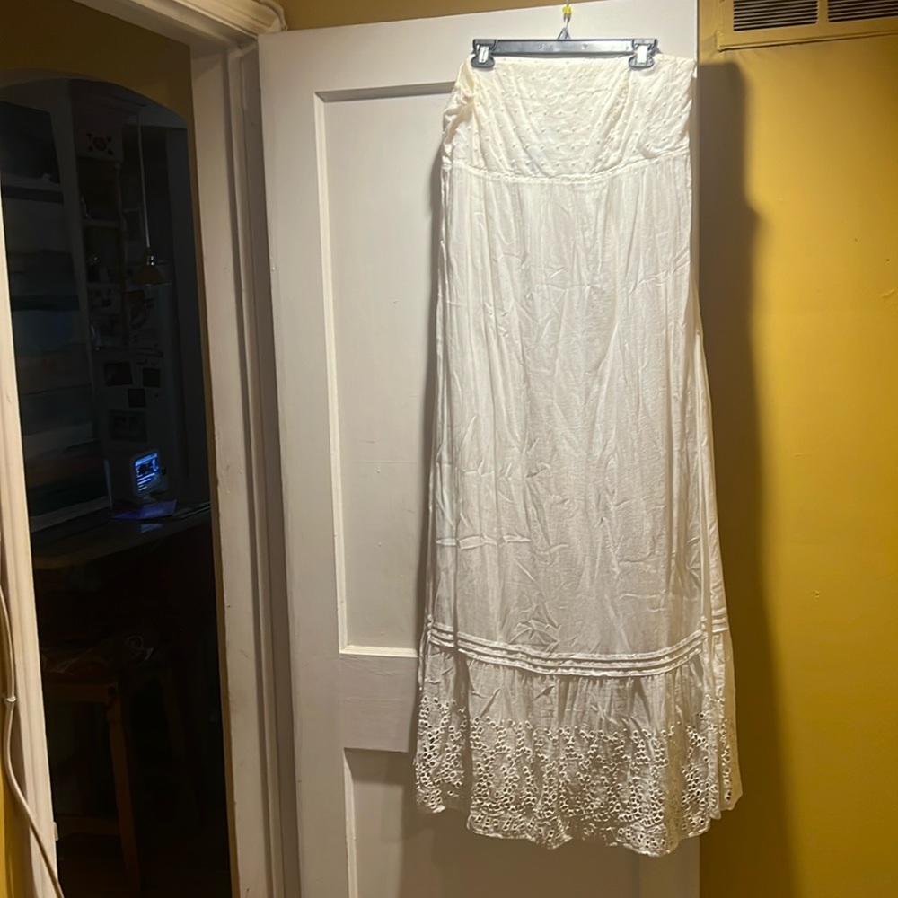Old Navy, XL, white strapless maxi dress, with tag